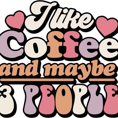 I like coffee and maybe 3 people SVG Thumbnail